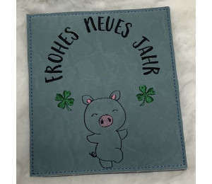 Stickdatei - ITH Kerzenteppich Tasche Schwein